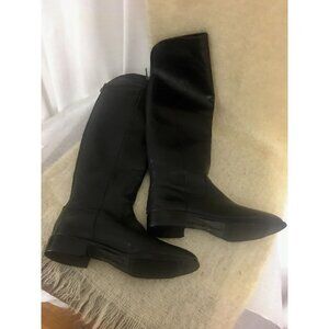 Saks Fifth Avenue Tall Boots By BLACK - Black Soft Leather US SZ  7.5 EUR  37.5